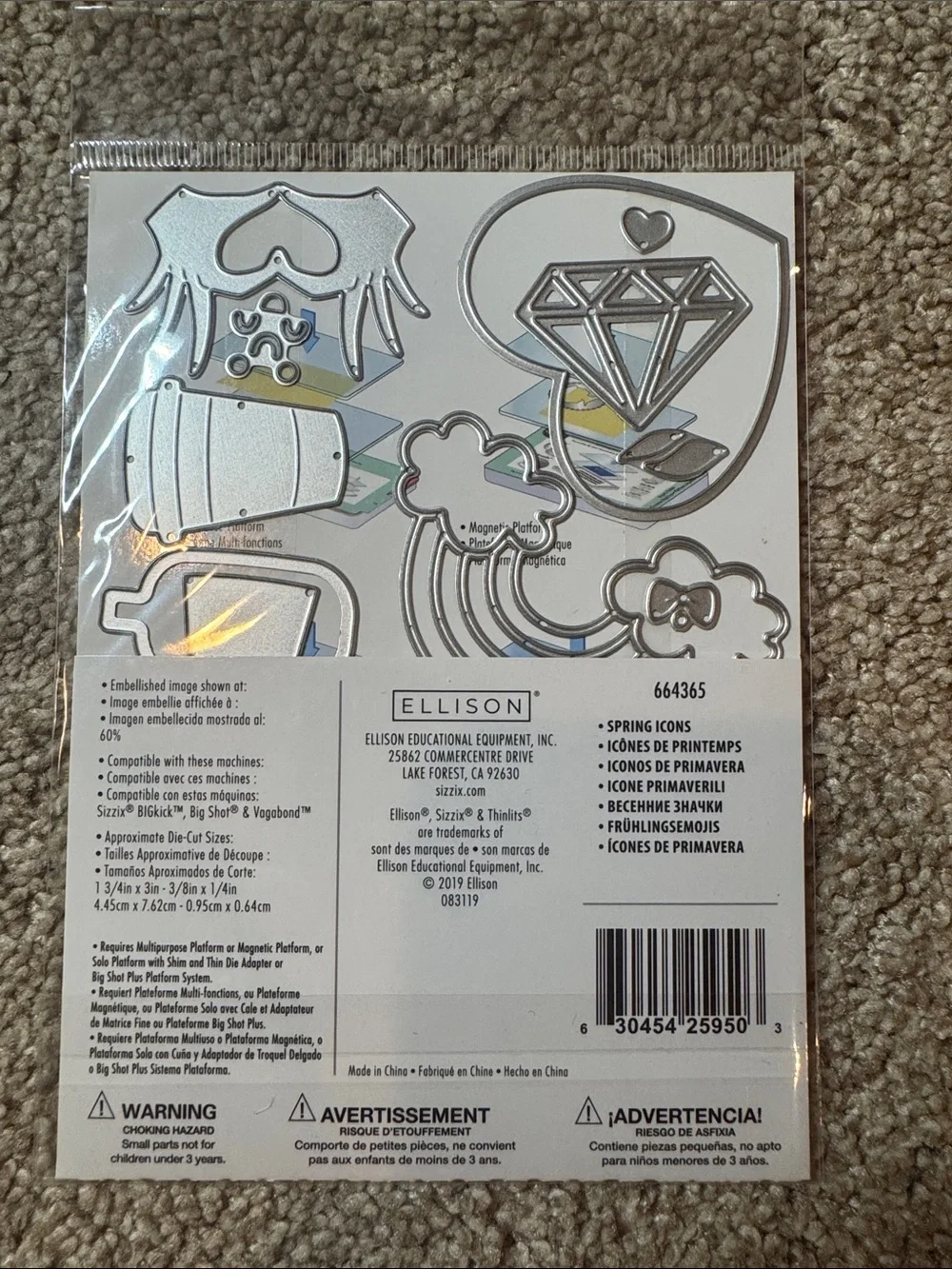 Sizzix Thinlits Spring Icons Die Set